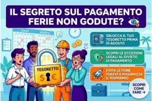 Pagamento ferie non godute in busta paga: la comunicazione obbligatoria al datore di lavoro prima di agosto