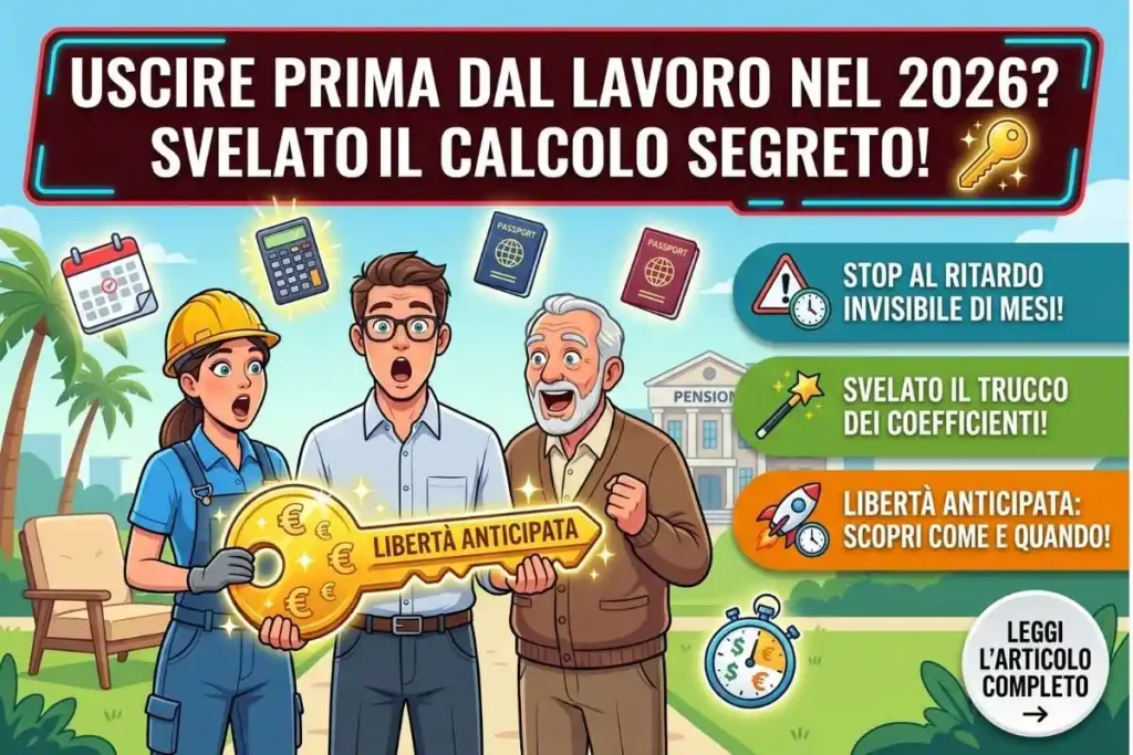 Pensione anticipata INPS: il calcolo esatto per capire se puoi smettere di lavorare nel 2026