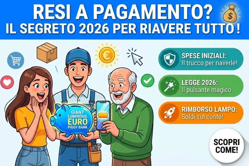 Reso Amazon o Zalando a pagamento? La legge del 2026 che obbliga lo shop a rimborsarti anche la spedizione