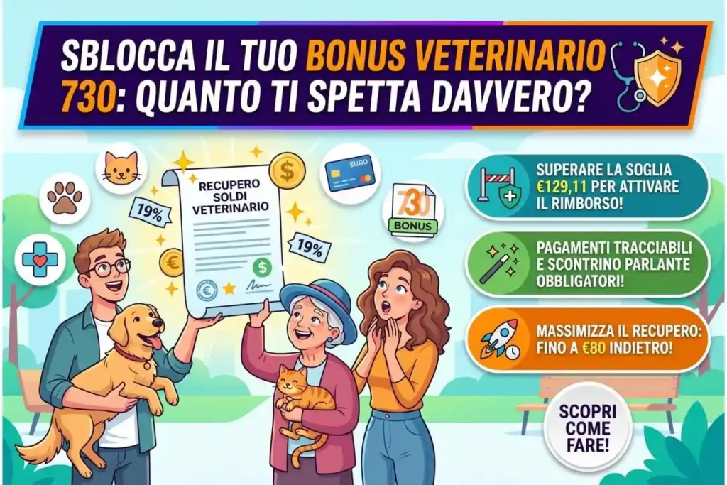 Rimborso spese veterinarie modello 730 il nuovo limite massimo detraibile e come recuperare i soldi