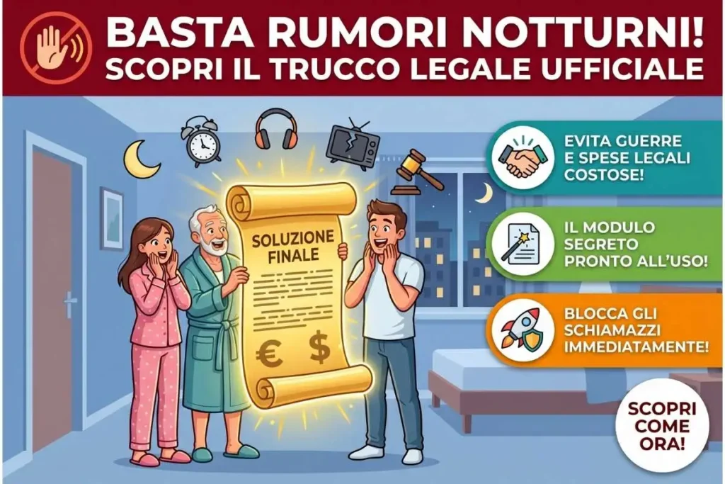 Schiamazzi e rumori molesti in condominio dopo le 22 il modulo di diffida legale ufficiale da utilizzare