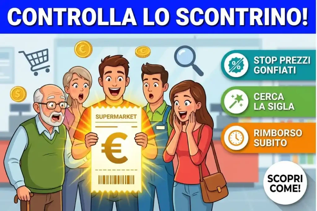 Scontrino del supermercato se trovi questa sigla in fondo non buttarlo, hai diritto a un rimborso immediato in cassa