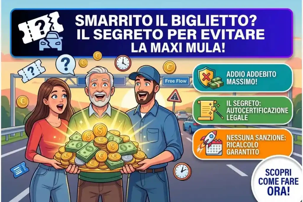 Smarrimento biglietto casello autostradale: come compilare l'autocertificazione per evitare la multa massima