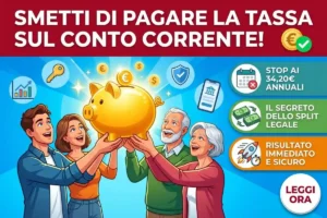 Tassa sul conto corrente: la mossa da fare oggi per non pagare i 34,20 euro (è legale al 100%)