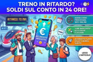 Treno in ritardo di 1 ora: il link nascosto di Trenitalia per riavere i soldi sul conto in 24 ore