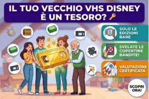 Videocassette VHS Disney rare ed edizioni limitate anni ’90: quali nastri valgono centinaia di euro dai collezionisti