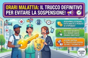 Visita fiscale INPS: la nuova fascia oraria che nessuno conosce, se non sei in casa scatta la sospensione