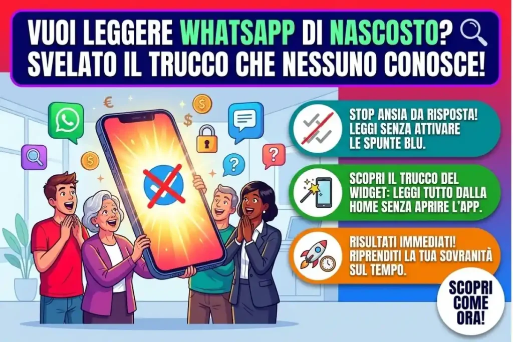 WhatsApp come leggere i messaggi di nascosto senza farsi scoprire (e senza usare la modalità aereo)