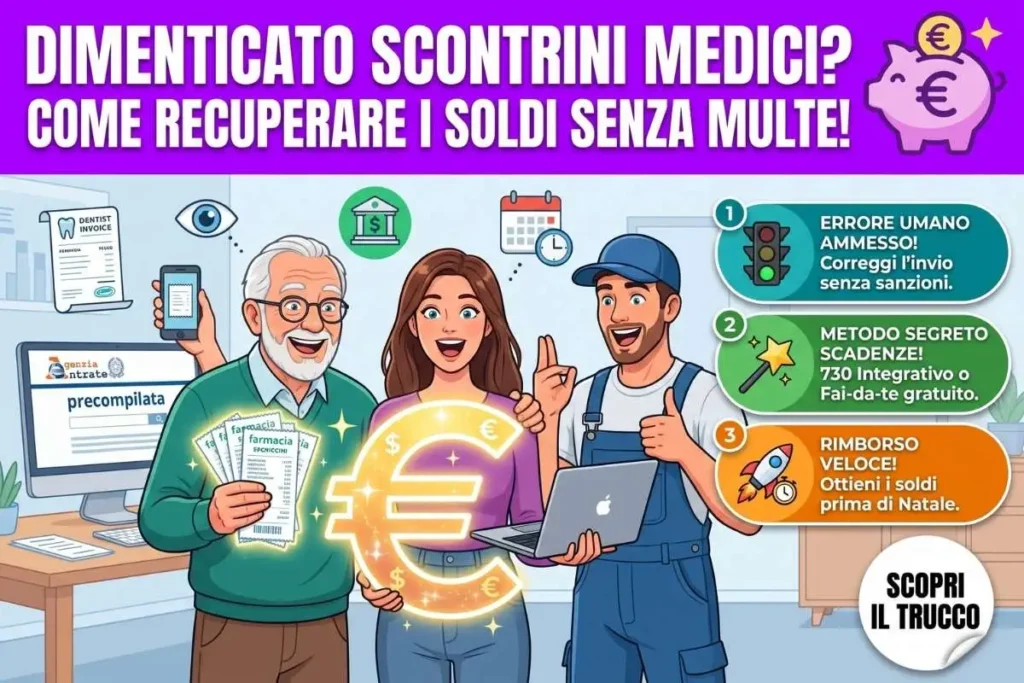 7302026 integrativo correttivo scadenze come aggiungere le spese mediche dimenticate senza pagare sanzioni