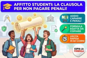 Affitto studenti clausola recesso anticipato esami: come scriverla nel contratto per non pagare penali