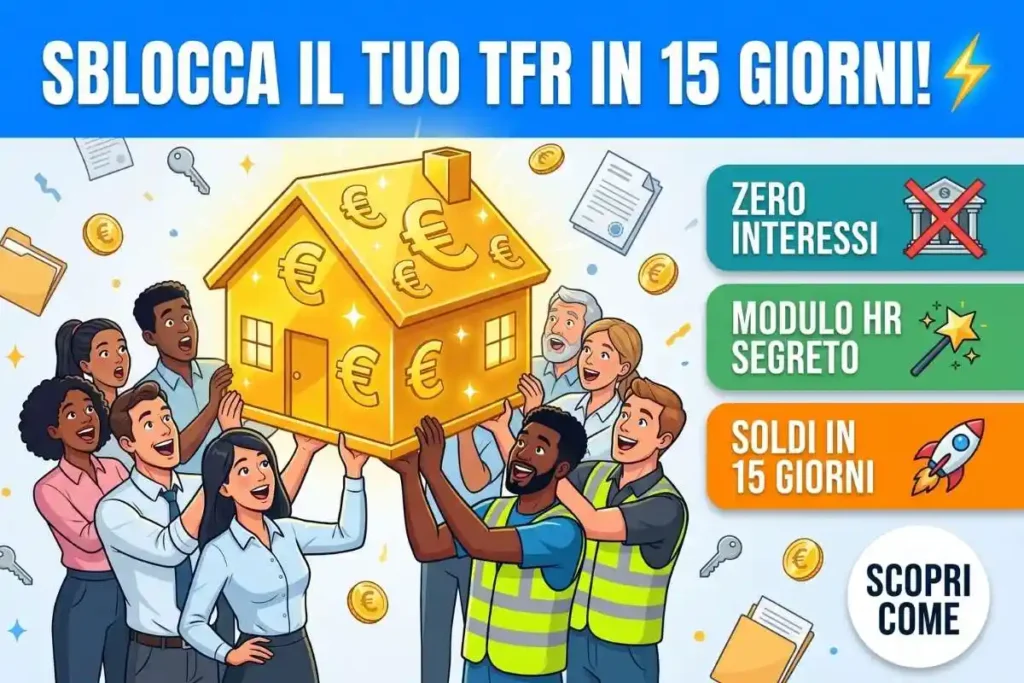 Anticipo TFR per comprare casa: il modulo aziendale per sbloccare i tuoi soldi in pochissimi giorni