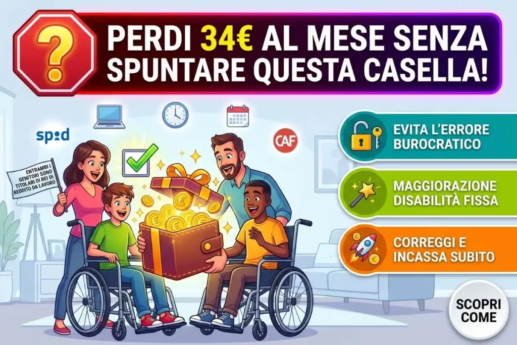 Assegno unico maggiorazione genitori lavoratori figli disabili il dettaglio da controllare nella domanda 2026