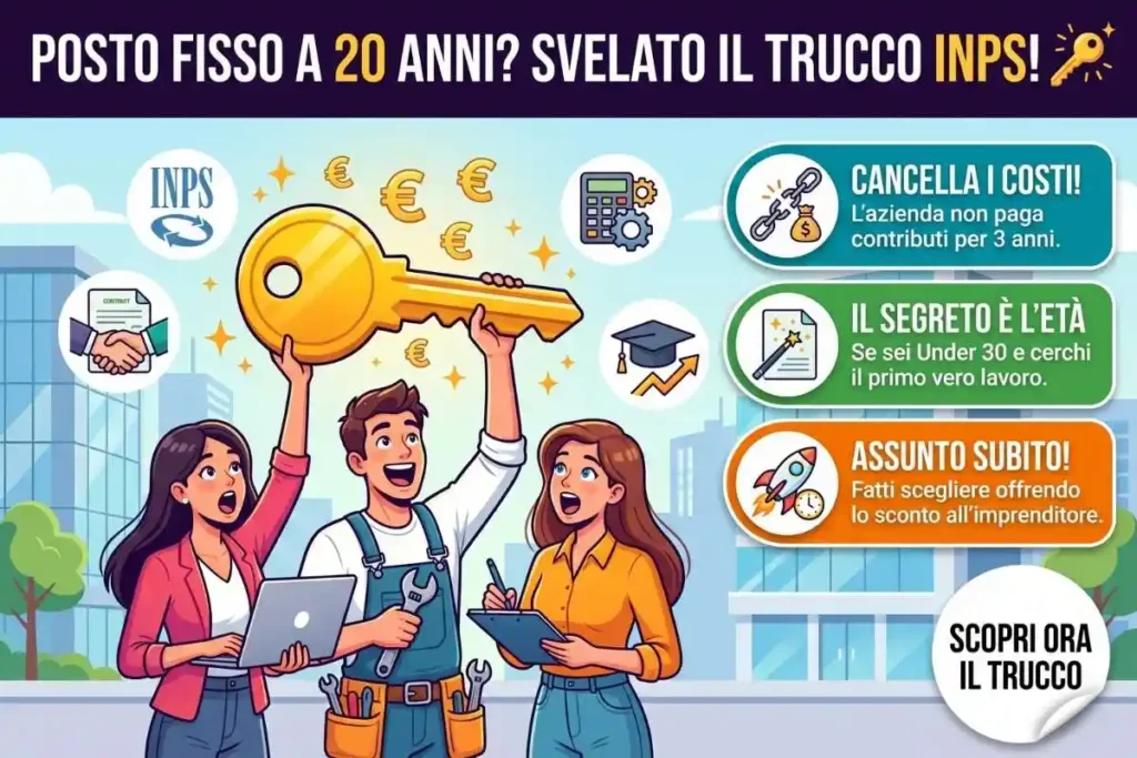 Bonus assunzioni under 30 l'agevolazione INPS che ti fa trovare lavoro subito se hai questa età
