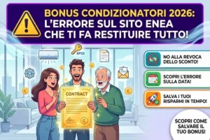 Bonus condizionatori 2026: l’errore sul sito ENEA che ti fa restituire tutti i soldi dello sconto