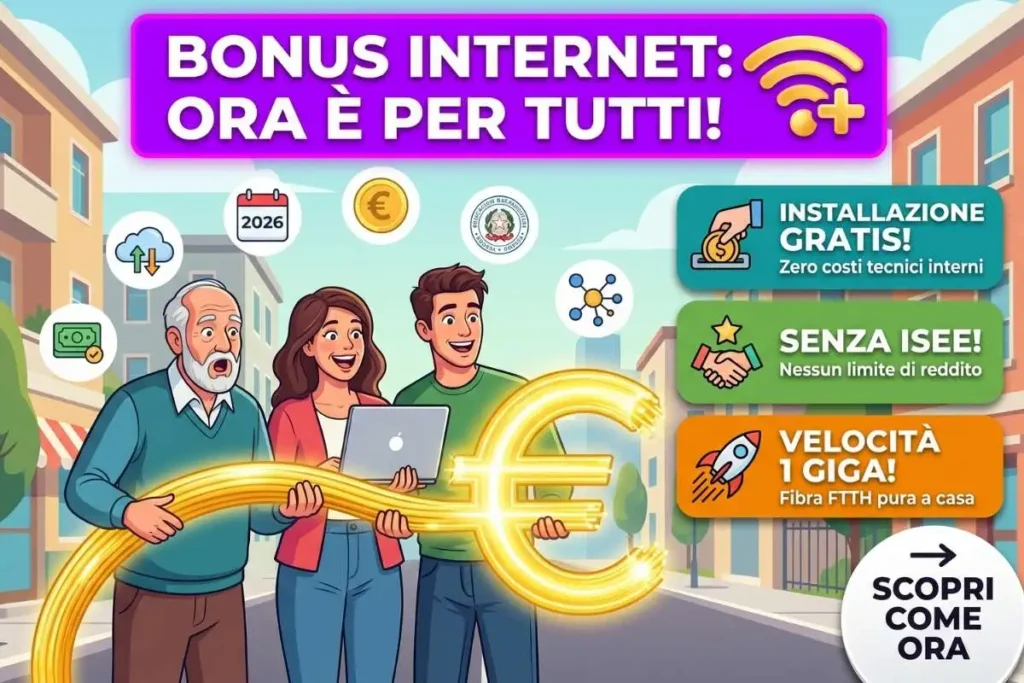 Bonus internet banda ultralarga 2026 come verificare se il tuo comune rientra tra quelli coperti dal voucher statale