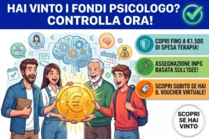 Bonus psicologo INPS: controlla subito questo link per vedere se hai vinto i fondi in graduatoria