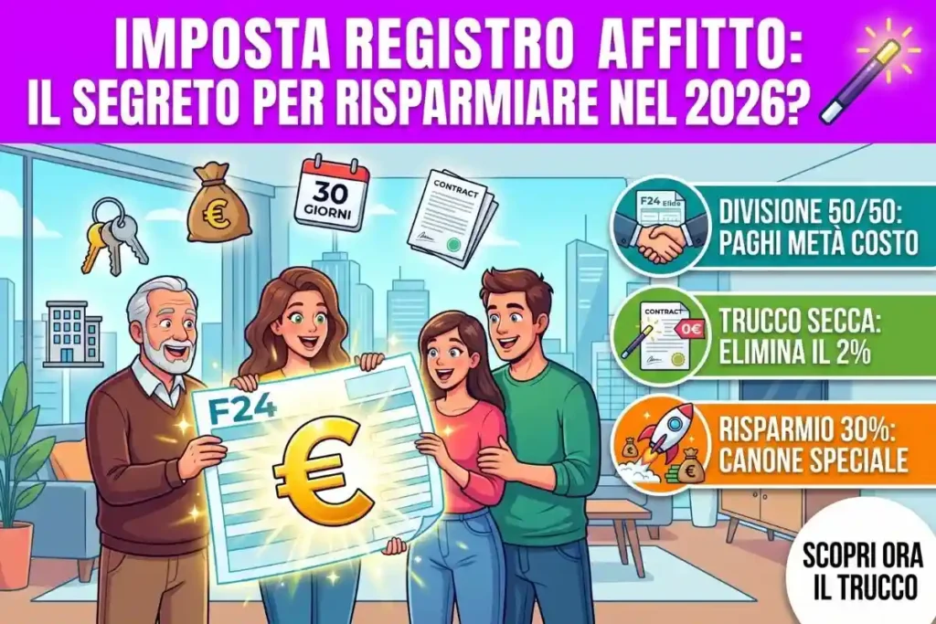 Calcolo imposta di registro 2% affitto chi deve pagarla tra proprietario e inquilino secondo la legge del 2026