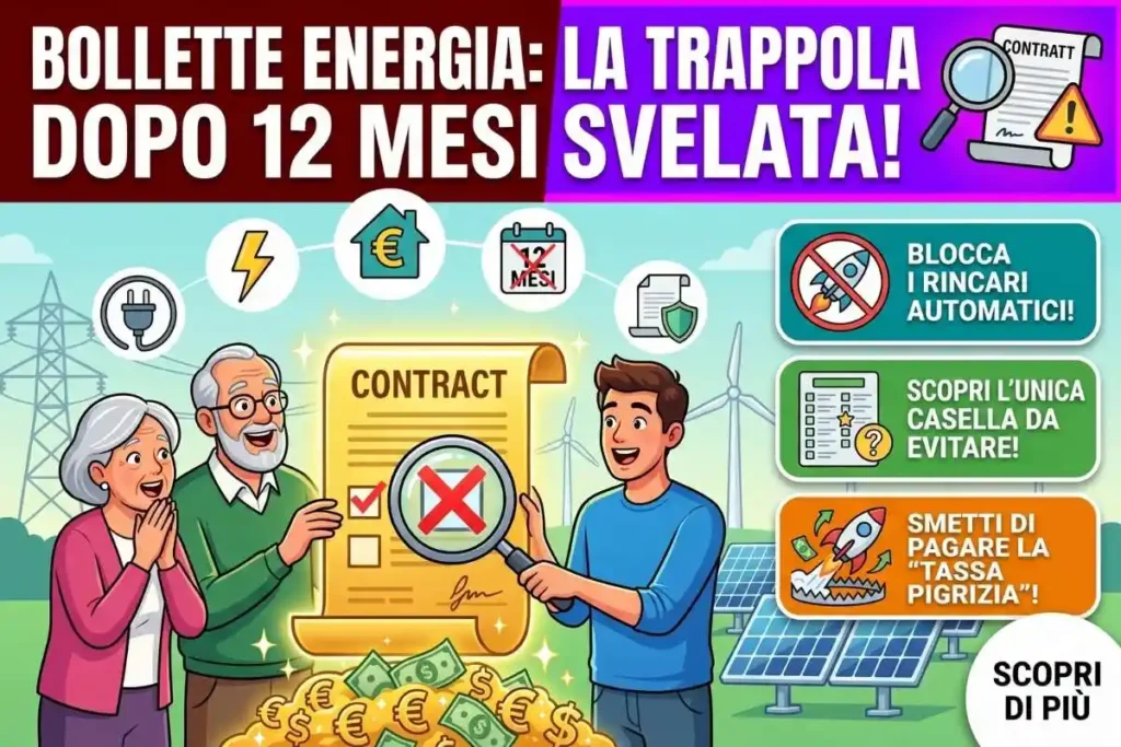 Cambio fornitore di energia la casella contrattuale da non spuntare mai se non vuoi rincari dopo 12 mesi