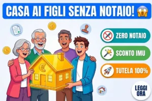 Casa in affitto gratis ai figli: come fare il comodato d’uso all’Agenzia Entrate senza pagare il notaio