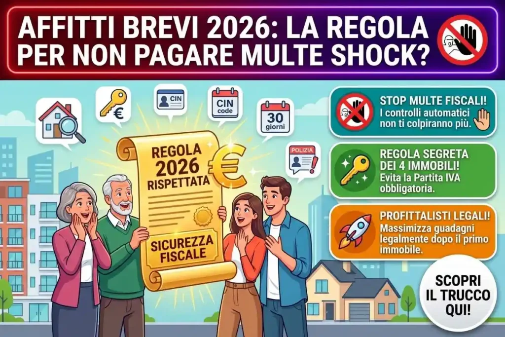 Cedolare secca affitti brevi: la regola del 2026 per non farsi multare su Airbnb