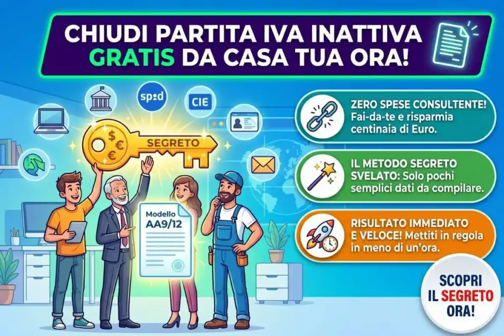 Chiudere una Partita IVA inattiva il modulo gratuito da compilare a casa senza pagare il consulente