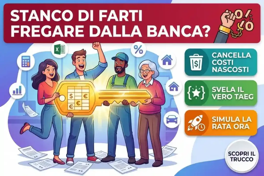 Come calcolare la rata del prestito TAN e TAEG simulazione il foglio excel per scoprire i costi nascosti delle finanziarie