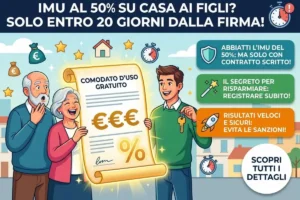 Comodato d’uso casa ai figli registrazione Agenzia Entrate: la scadenza dei 20 giorni che ti fa perdere lo sconto IMU