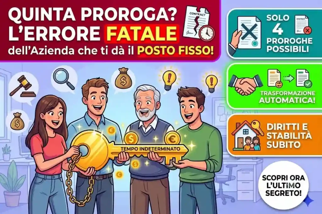 Contratto a tempo determinato proroghe massime 2026 cosa succede se l'azienda supera il limite previsto dalla legge