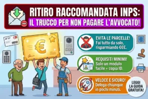 Delega ritiro raccomandata giacenza posta INPS: il modulo generico da stampare per non pagare un avvocato