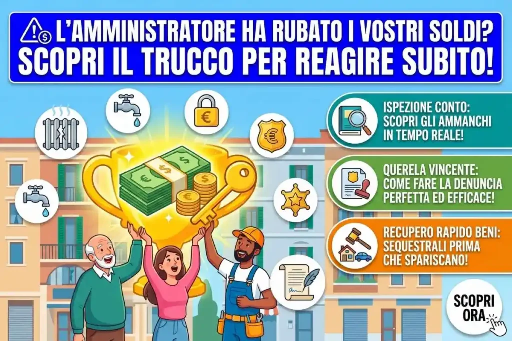 Denunciare amministratore condominio appropriazione indebita bollette la procedura penale da avviare subito
