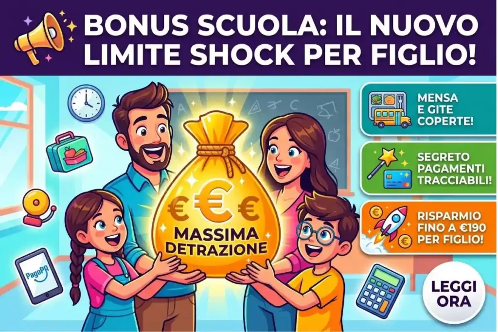 Detrazione 730 spese scolastiche mensa e gite 2026 l'importo massimo che puoi scaricare per ogni figlio