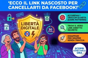 Eliminare account Facebook definitivamente link nascosto: come sparire dal social senza lasciare traccia