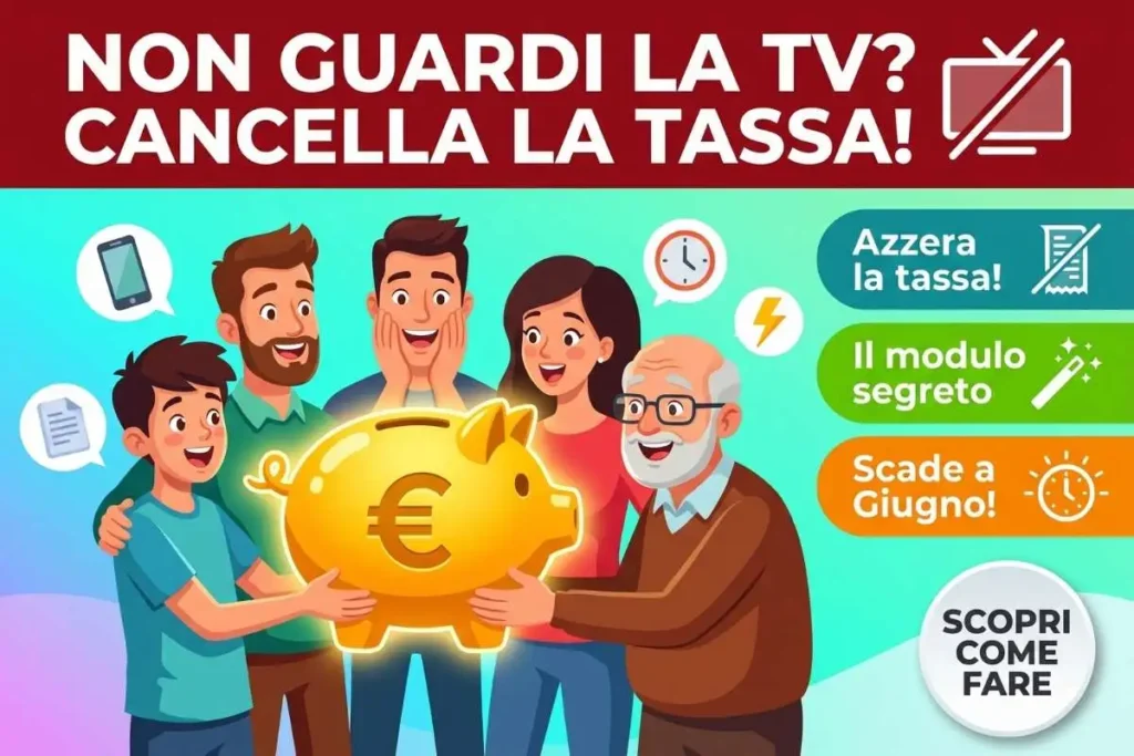 Esenzione Canone Rai 2026 il modulo segreto se non guardi la TV (va inviato entro pochi giorni)