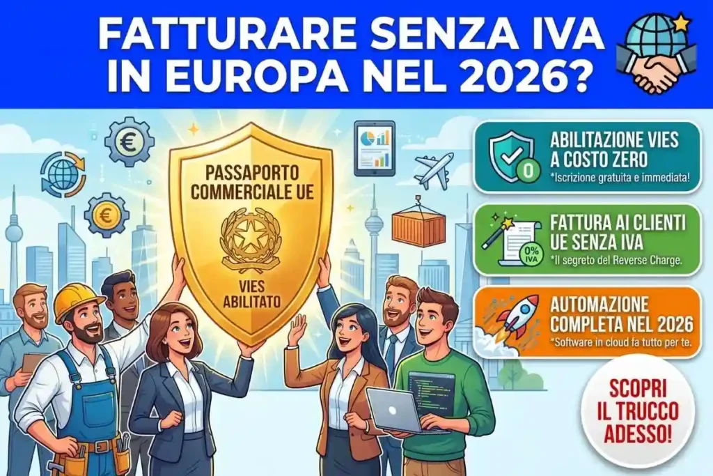 Fatturazione verso l'estero reverse charge VIES come richiedere l'abilitazione per fatturare a clienti UE nel 2026