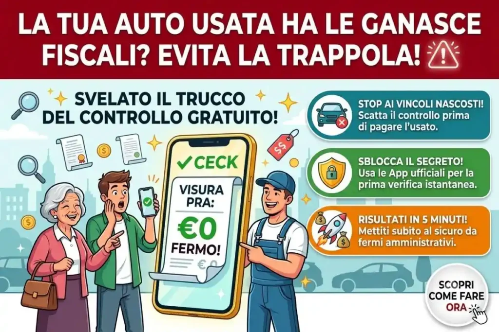 Fermo amministrativo auto usato verifica visura PRA gratuita come controllare se c'è un'ipoteca prima di pagare