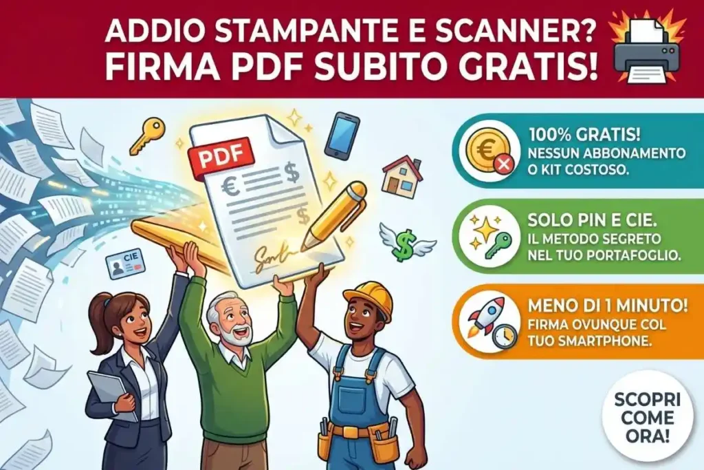 Firmare PDF gratis da casa il trucco segreto usando solo il PIN della tua Carta d'Identità Elettronica