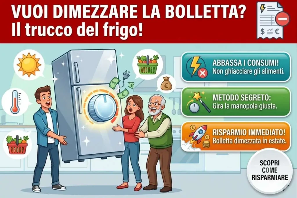 Frigorifero che consuma uno sproposito la manopola interna da girare d'estate per dimezzare la bolletta della luce
