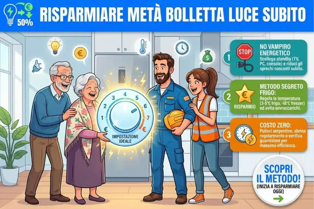 Frigorifero consuma troppo bolletta luce la manopola interna da regolare subito per risparmiare metà bolletta