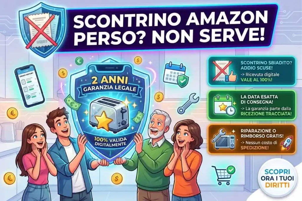 Garanzia legale 2 anni elettrodomestici amazon perché non ti serve lo scontrino cartaceo per chiedere la riparazione