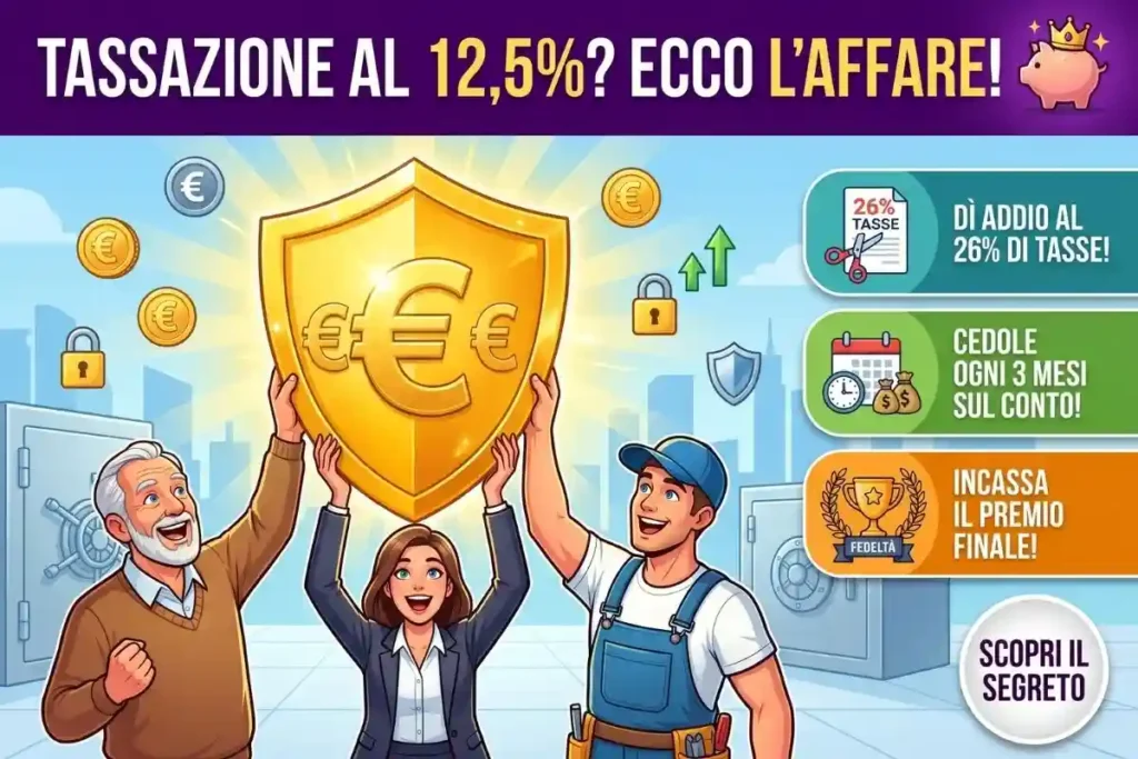 Investire in BTP Valore 2026 rendimento netto la tassazione agevolata del 12,5% che rende il titolo un affare