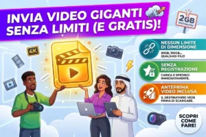 Inviare file video pesanti via email gratis: la piattaforma alternativa a WeTransfer che non ha limiti di giga