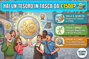 Monete da 2 euro rarissime: se hai questo particolare disegno dell’omino potresti incassare 1500 euro dai collezionisti