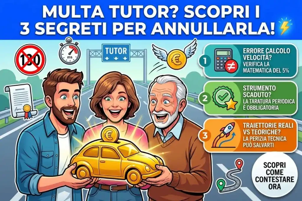 Multa tutor autostrada tolleranza 5% calcolo velocità media la guida tecnica per capire se hanno sbagliato loro