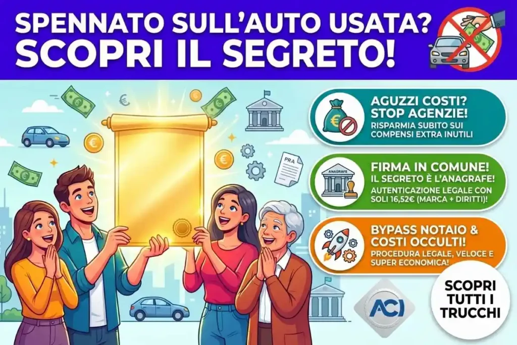Passaggio di proprietà auto: il trucco in Comune per non farsi spennare dalle agenzie di pratiche