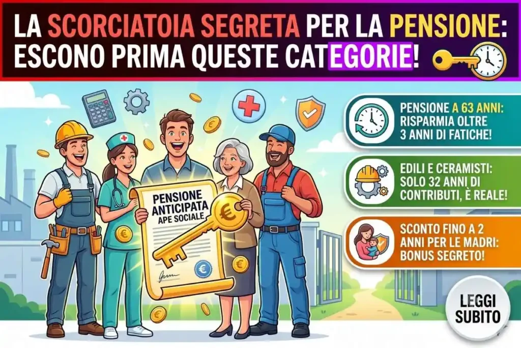Pensione anticipata INPS lavori gravosi 2026 l'elenco aggiornato delle professioni che ti fanno uscire prima dal lavoro