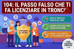 Permessi Legge 104: il grave errore durante le ore di permesso che fa scattare il licenziamento in tronco