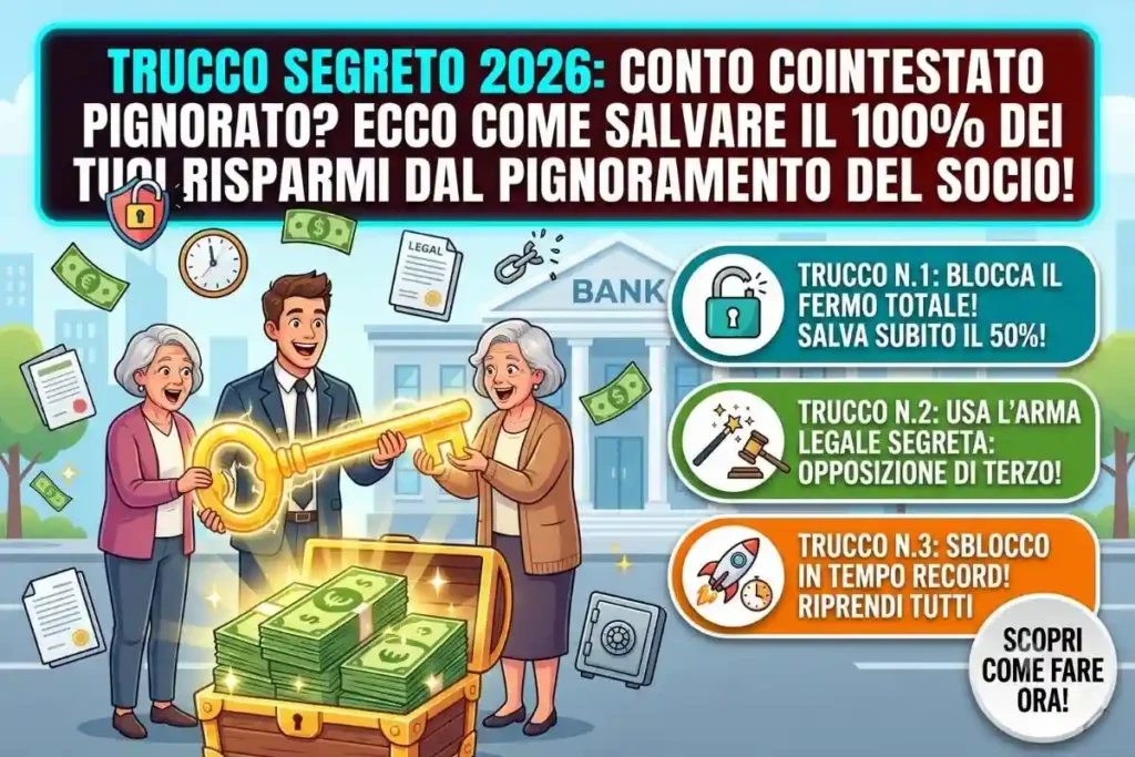 Pignoramento del conto corrente cointestato 2026 la procedura legale per salvare la tua quota di risparmi dai creditori del socio