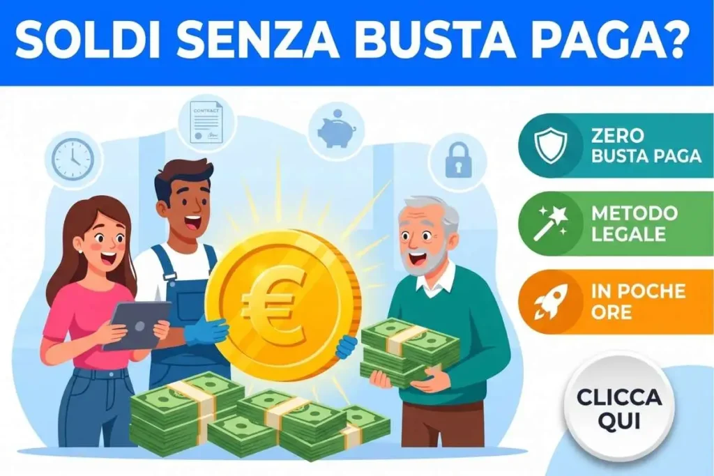 Prestiti personali senza busta paga: le uniche 3 opzioni legali e sicure se ti servono soldi urgenti oggi