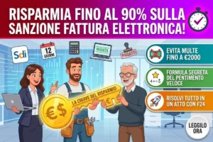 Ravvedimento operoso sanzioni fattura elettronica ritardata: la formula per pagare il minimo indispensabile
