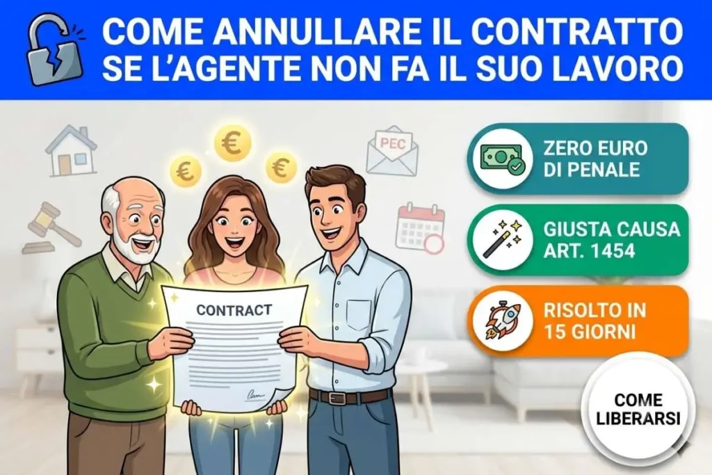 Revoca mandato agenzia immobiliare esclusiva giusta causa come annullare il contratto se l'agente non fa il suo lavoro